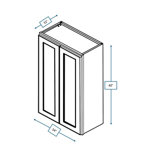 Hampton Pewter 24 in. Wide x 12 in. Deep x 42 in. Tall - Wall Shaker Cabinet