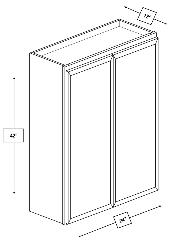Franklin White Slim Shaker 24 in. x 42 in. Wall Cabinet