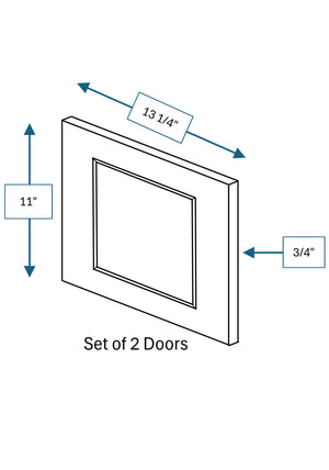 Chalet White Raised Panel Chalet White WC27X12Â  Clear Glass DOOR 2 PACK