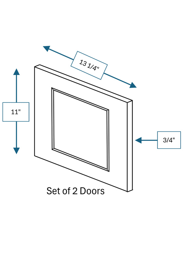 Chalet White Raised Panel Chalet White WC27X12Â  Clear Glass DOOR 2 PACK