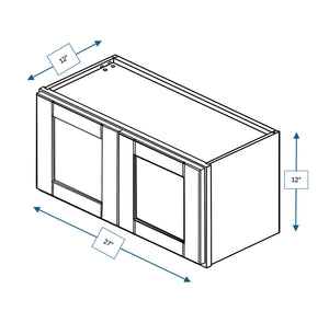 Malibu White 27 in. Wide x 12 in. Deep x 12 in. Tall - Wall Shaker Cabinet