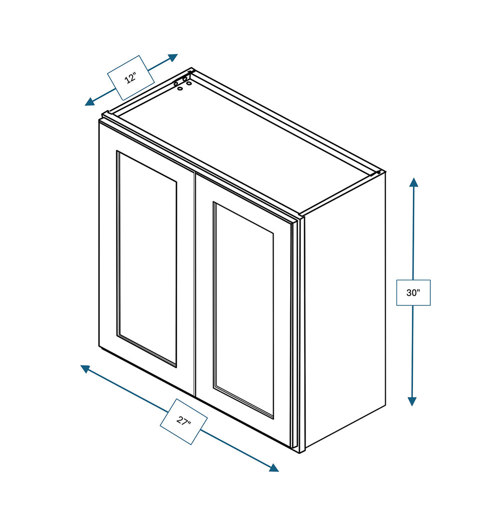 Builder's Pride Suede Shaker 27 in. x  30 in. Wall Cabinet
