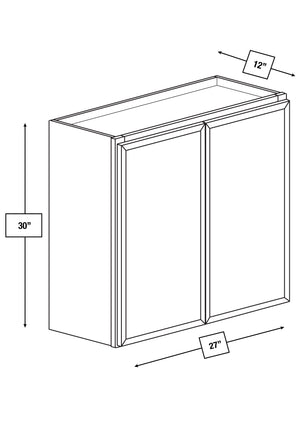 Franklin White Slim Shaker 27 in. x 30 in. Wall Cabinet