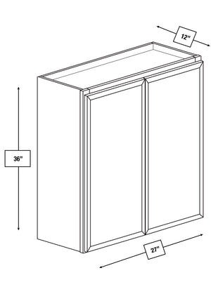 Arctic Mist Slim Shaker 27 in. x 36 in. Wall Cabinet