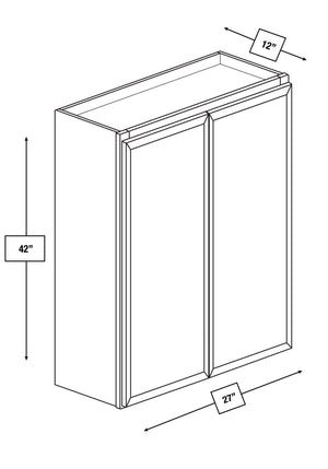 Arctic Mist Slim Shaker 27 in. x 42 in. Wall Cabinet