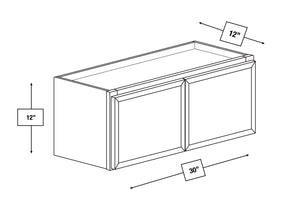 Franklin White Slim Shaker 30 in. x 12 in. Wall Cabinet