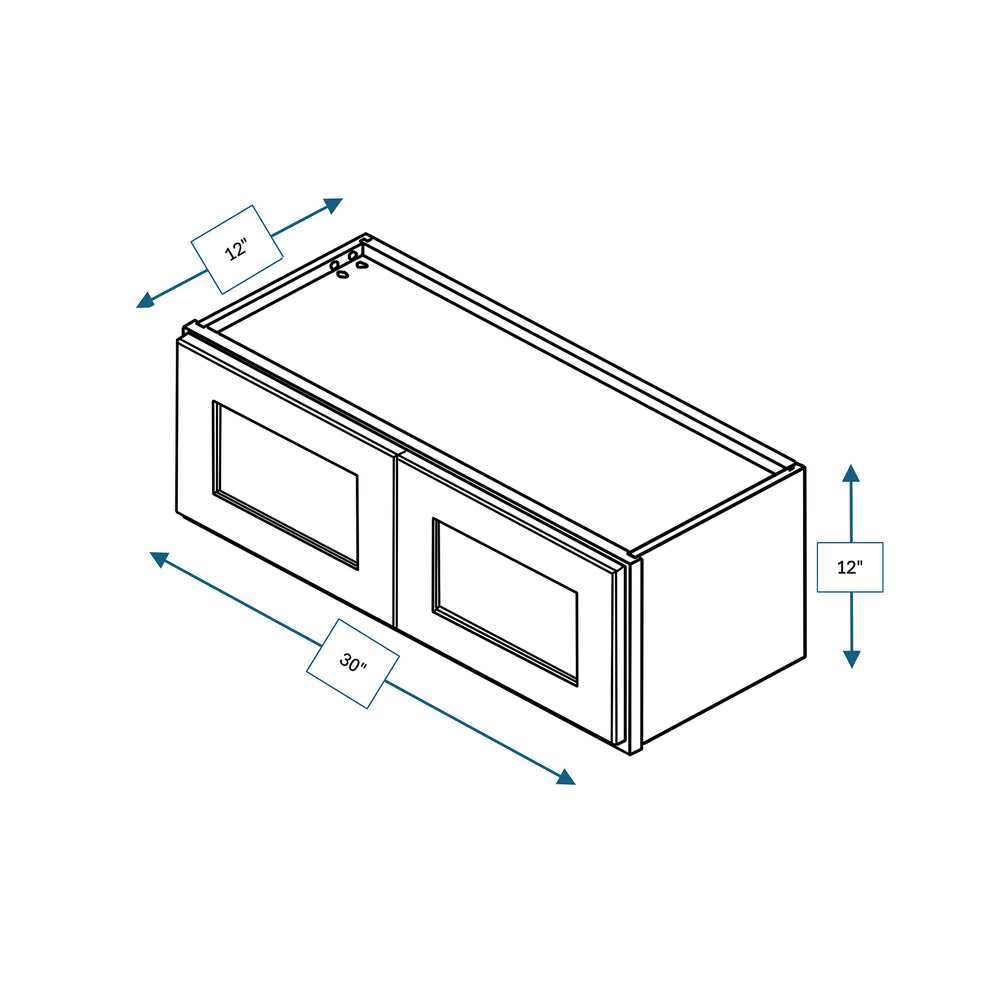 Builder's Pride Bluff Shaker 30 in. x 12 in. Wall Cabinet