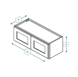 Builder's Pride White 30 in. Wide x 12 in. Deep x 12 in. Tall - Wall Shaker Cabinet