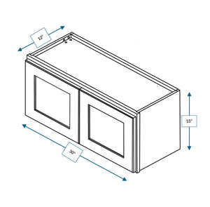 Builder's Pride White 30 in. Wide x 12 in. Deep x 15 in. Tall - Wall Shaker Cabinet