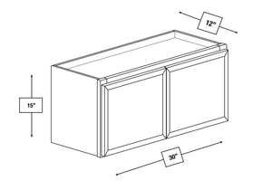 Arctic Mist Slim Shaker 30 in. x 15 in. Wall Cabinet