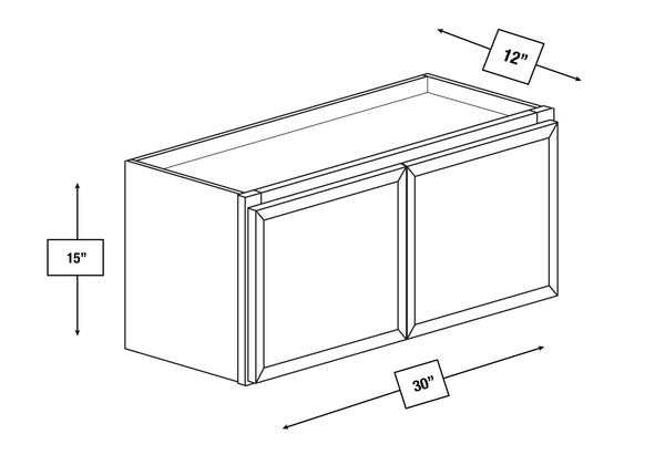 Franklin White Slim Shaker 30 in. x 15 in. Wall Cabinet