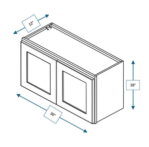 Builder's Pride White 30 in. Wide x 12 in. Deep x 18 in. Tall - Wall Shaker Cabinet