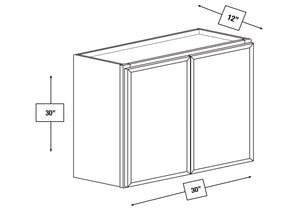 Arctic Mist Slim Shaker 30 in. x 30 in. Wall Cabinet