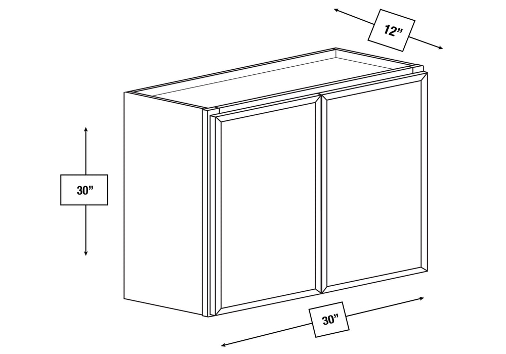 Franklin White Slim Shaker 30 in. x 30 in. Wall Cabinet