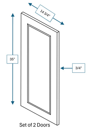 Montpelier Sage Raised Panel Clear Glass Door 2-Pack 30 in. x 36 in.