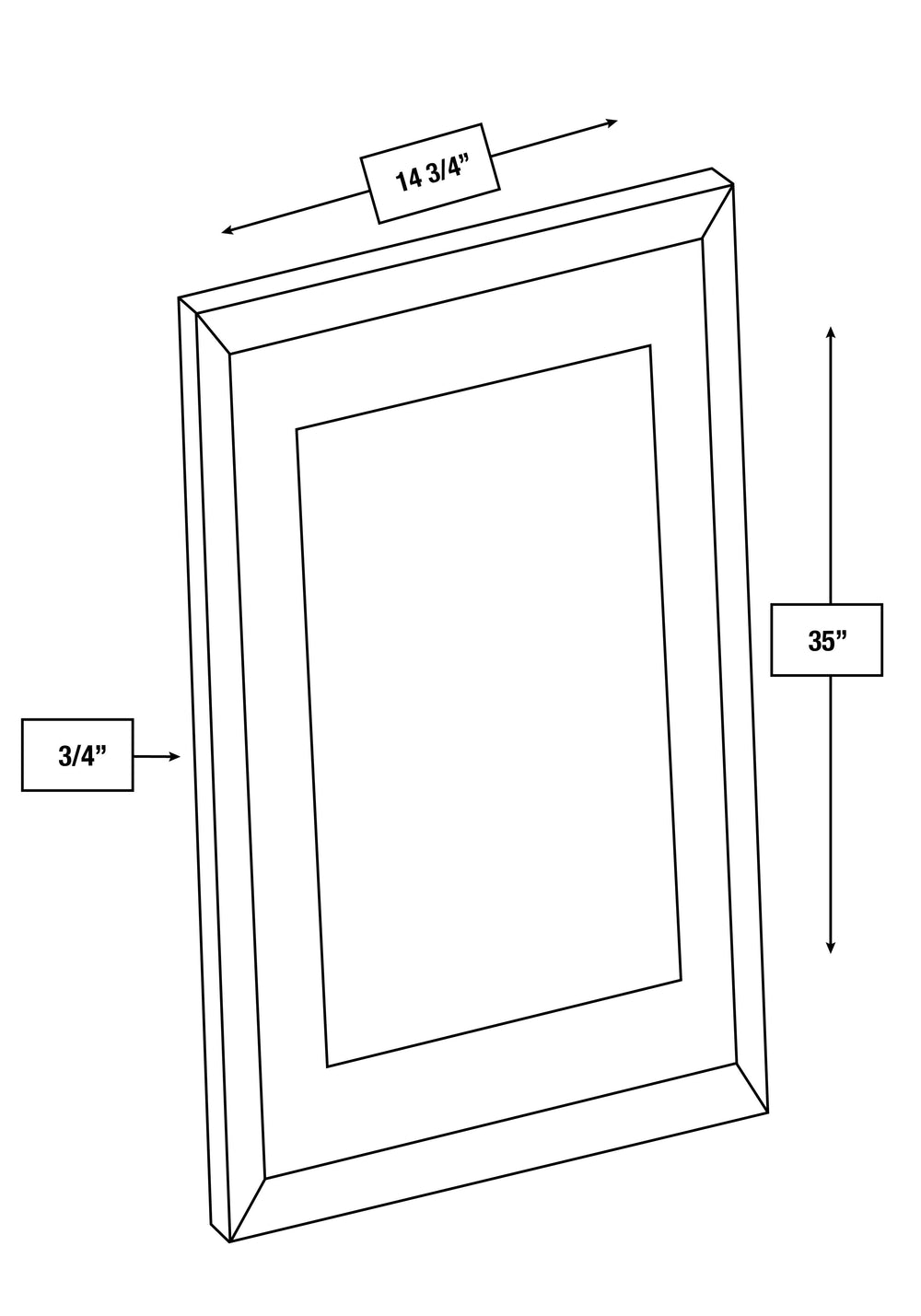 Brentwood Fawn Slim Shaker Clear Glass Door 2-Pack 30 in. x 36 in.