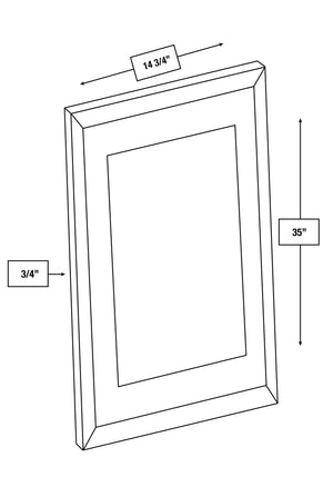 Franklin White Slim Shaker Clear Glass Door 2-Pack 30 in. x 36 in.