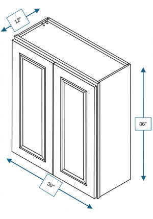 Montpelier Sage Raised Panel 30 in. x 36 in. Wall Cabinet