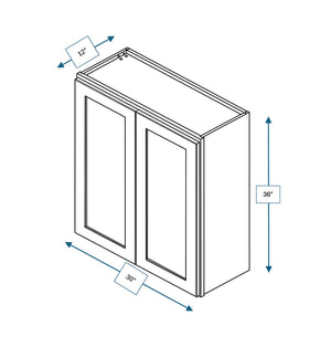 Builder's Pride White 30 in. Wide x 12 in. Deep x 36 in. Tall - Wall Shaker Cabinet