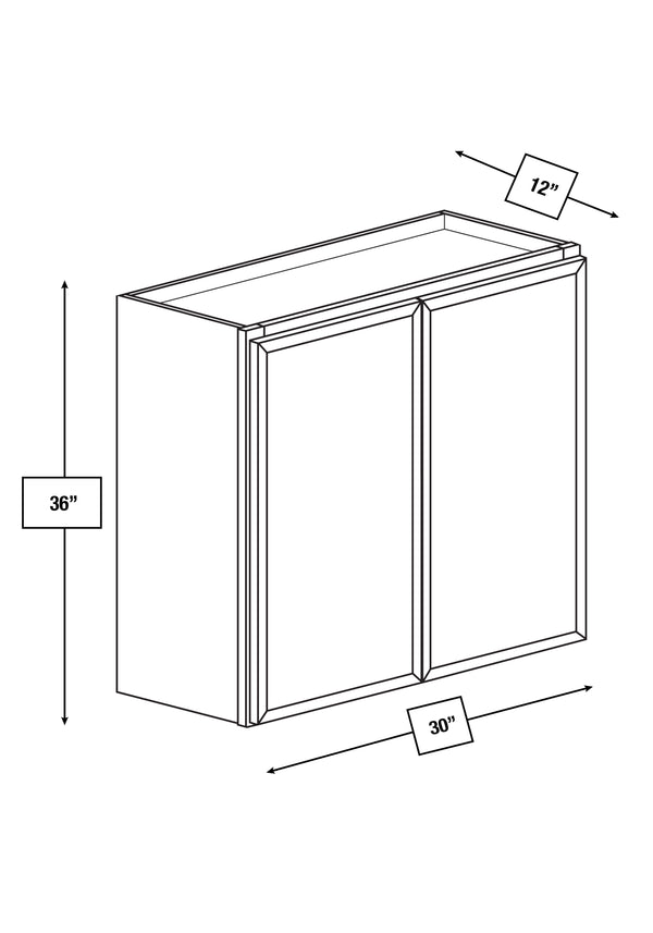 Franklin White Slim Shaker 30 in. x 36 in. Wall Cabinet