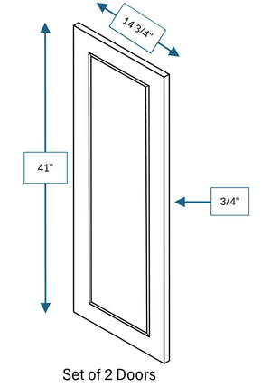 Montpelier Sage Raised Panel Clear Glass Door 2-Pack 30 in. x 42 in.