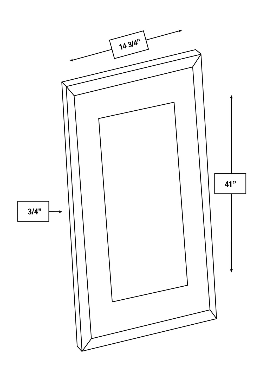 Franklin White Slim Shaker Clear Glass Door 2-Pack 30 in. x 42 in.