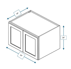 Builder's Pride Suede Shaker Double Depth Wall Cabinet 33 in. x 24 in. x 24 in.