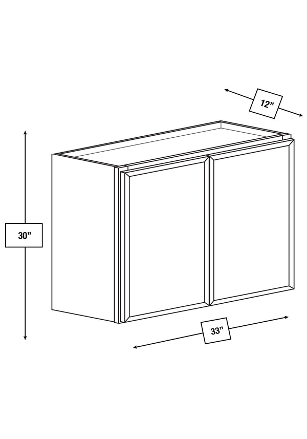 Franklin White Slim Shaker 33 in. x 30 in. Wall Cabinet
