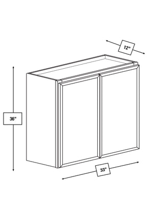 Franklin White Slim Shaker 33 in. x 36 in. Wall Cabinet