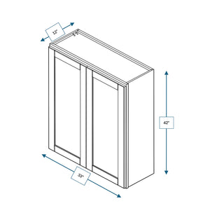 Malibu White 33 in. Wide x 12 in. Deep x 42 in. Tall - Wall Shaker Cabinet