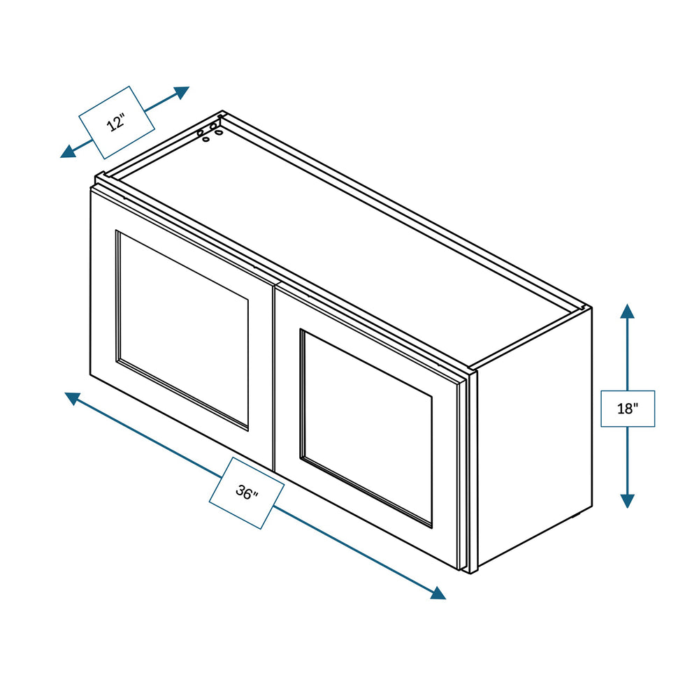 Builder's Pride Bluff Shaker 36 in. x 18 in. Wall Cabinet