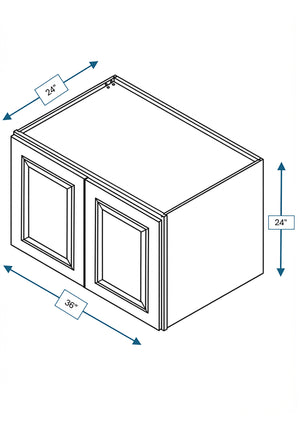 Montpelier Sage Raised Panel Double Depth Wall Cabinet 36 in. x 24 in. x 24 in.