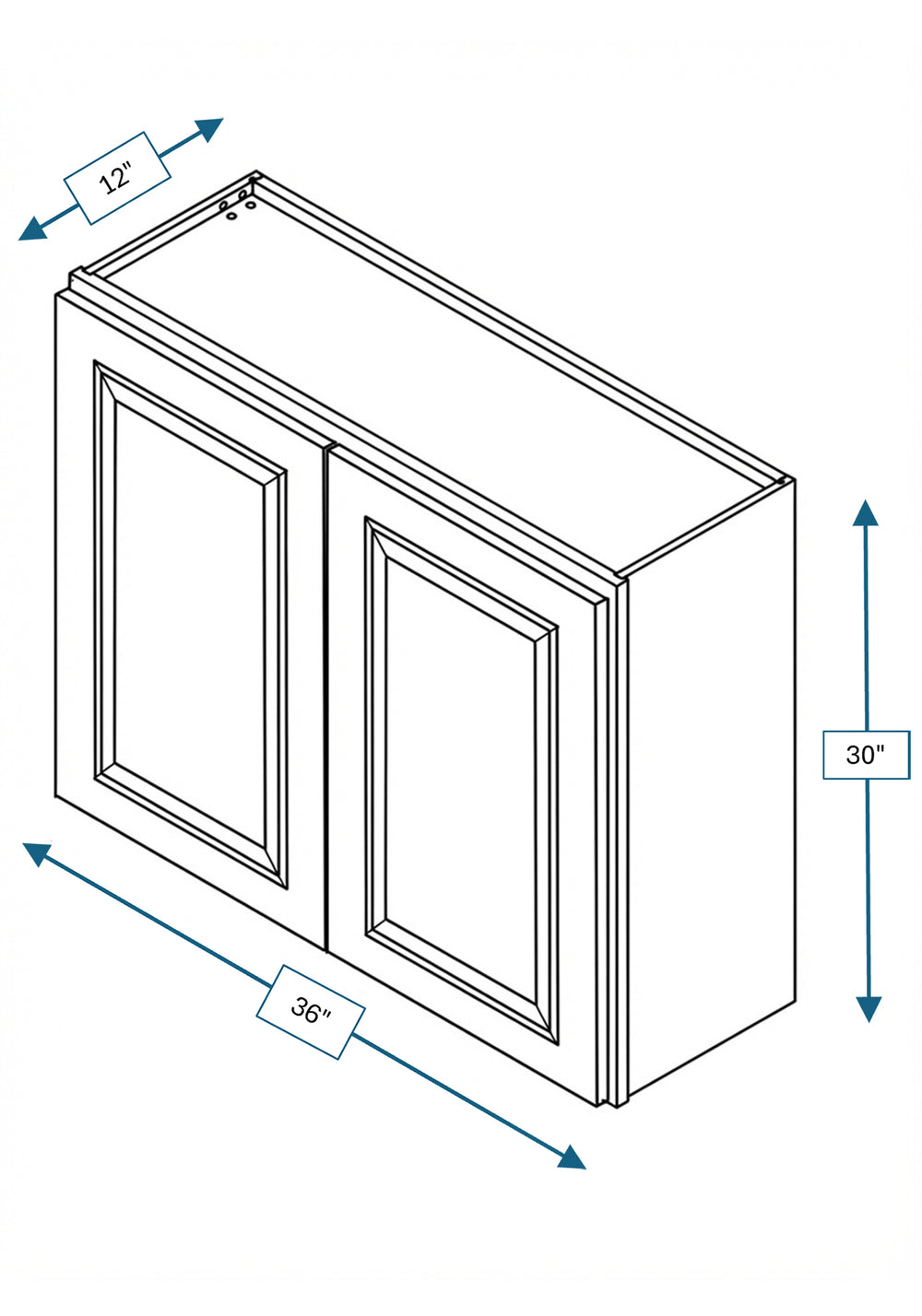 Montpelier Sage Raised Panel 36 in. x 30 in. Wall Cabinet
