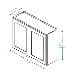 Hampton Pewter 36 in. Wide x 12 in. Deep x 30 in. Tall - Wall Shaker Cabinet