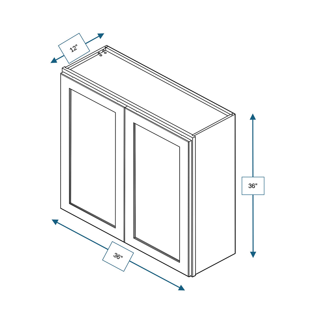 Builder's Pride Bluff Shaker 36 in. x  36 in. Wall Cabinet