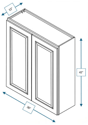 Cotswold Linen Raised Panel Wall Cabinet 36 in. x 42 in.