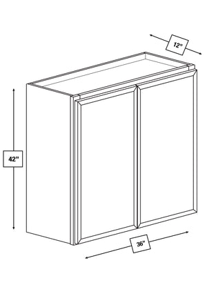 Brentwood Fawn Slim Shaker Wall Cabinet 36 in. x 42 in.