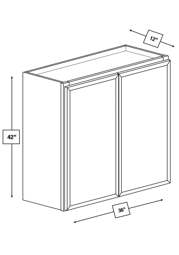 Franklin White Slim Shaker Wall Cabinet 36 in. x 42 in.