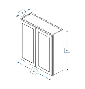 Builder's Pride White 36 in. Wide x 12 in. Deep x 42 in. Tall - Wall Shaker Cabinet