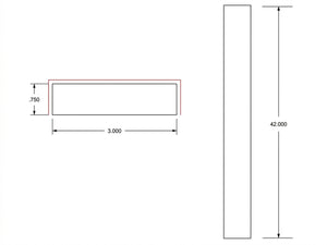 Broad Creek Blue Bevel Shaker 3 in. x 42 in. Wall Filler Molding