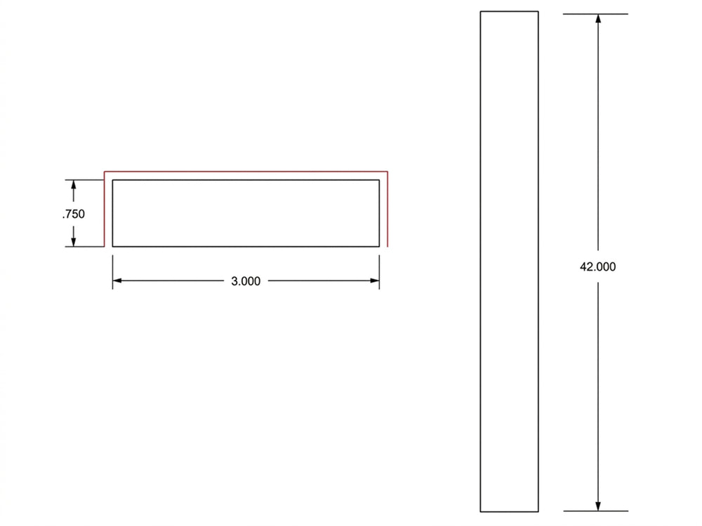 Harbour Town White Bevel Shaker 3 in. x 42 in. Wall Filler Molding