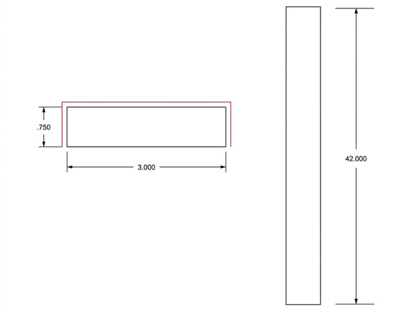 Harbour Town White Bevel Shaker 3 in. x 42 in. Wall Filler Molding