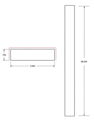 Broad Creek Blue Bevel Shaker 3 in. x 96 in. Wall Filler Molding