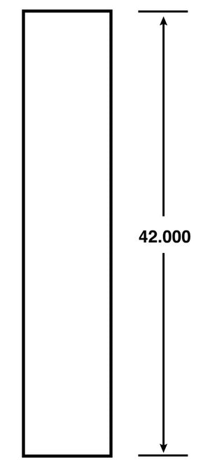 Hampton Pewter 6 in. Wide x .75 in Deep x 42 in. Tall - Wall Filler Molding for Shaker Cabinet