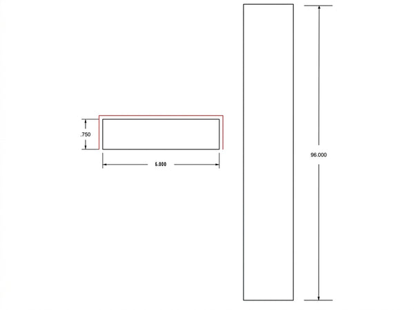 Harbour Town White Bevel Shaker 6 in. x 96 in. Wall Filler Molding