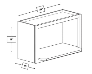 Franklin White Slim Shaker Wall Microwave Cabinet 30 in. x 12 in. x 18 in.