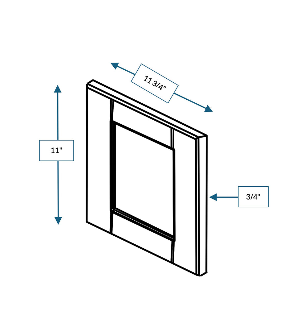 Malibu White 12 in. Wide x .75 in. Deep x 12 in. Tall - Wall End Panel for Shaker Cabinet