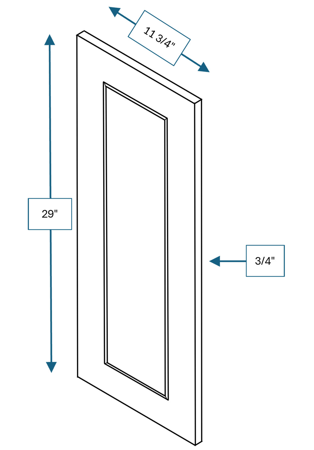 Montpelier Sage Raised Panel 30 in. Wall End Panel
