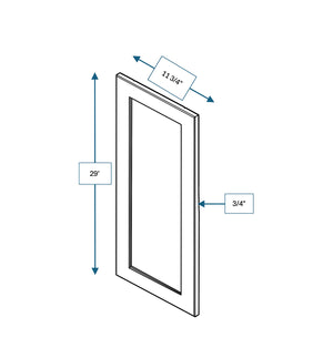 Annapolis Blue 12 in. Wide x .75 in. Deep x 30 in. Tall - Wall End Panel for Shaker Cabinet