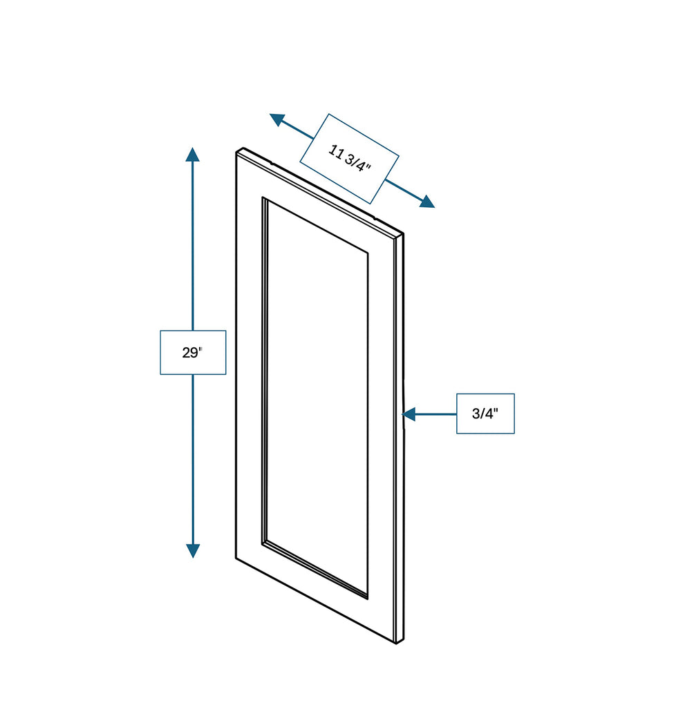 Nantucket Bluff Shaker 30 in. Wall End Panel